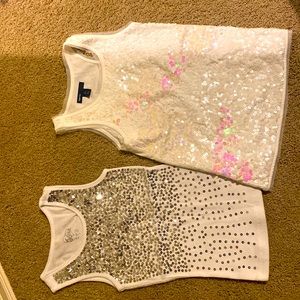 Gap kids and Justice sequin tanks size 6-7